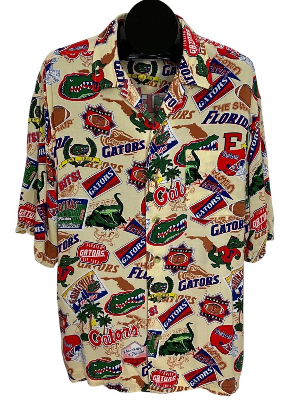 Florida Gators Football Vintage Lee Sport Camp Shirt L Novelty Short Sleeve